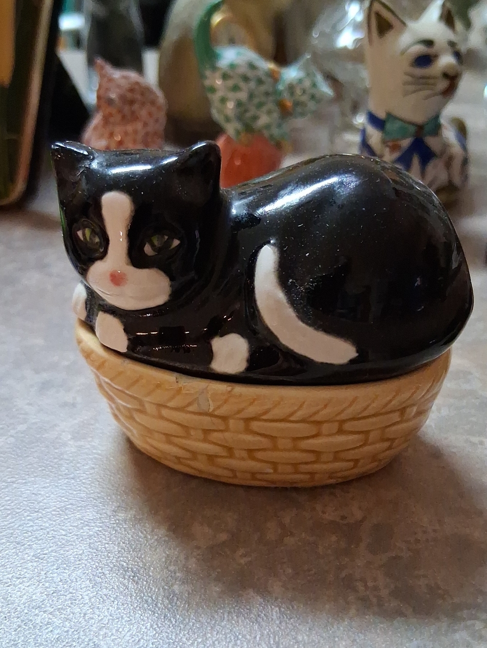 Cat Trinket Box - Ceramic